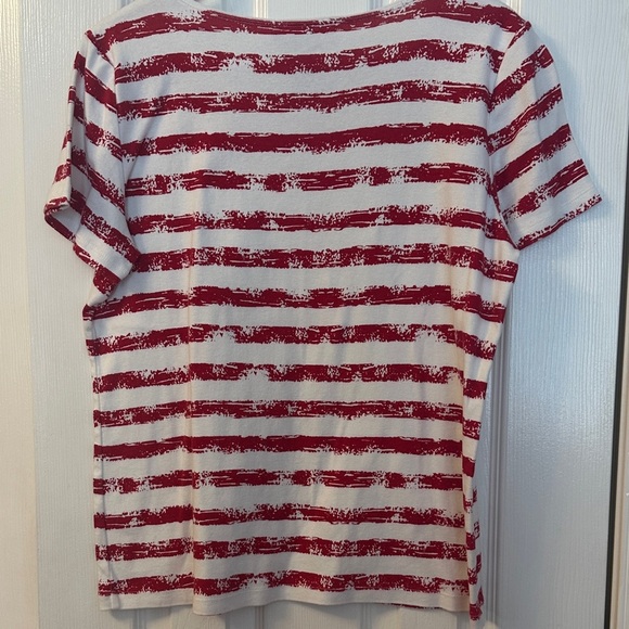 Karen Scott Striped Tee with Star Design - Picture 4 of 4